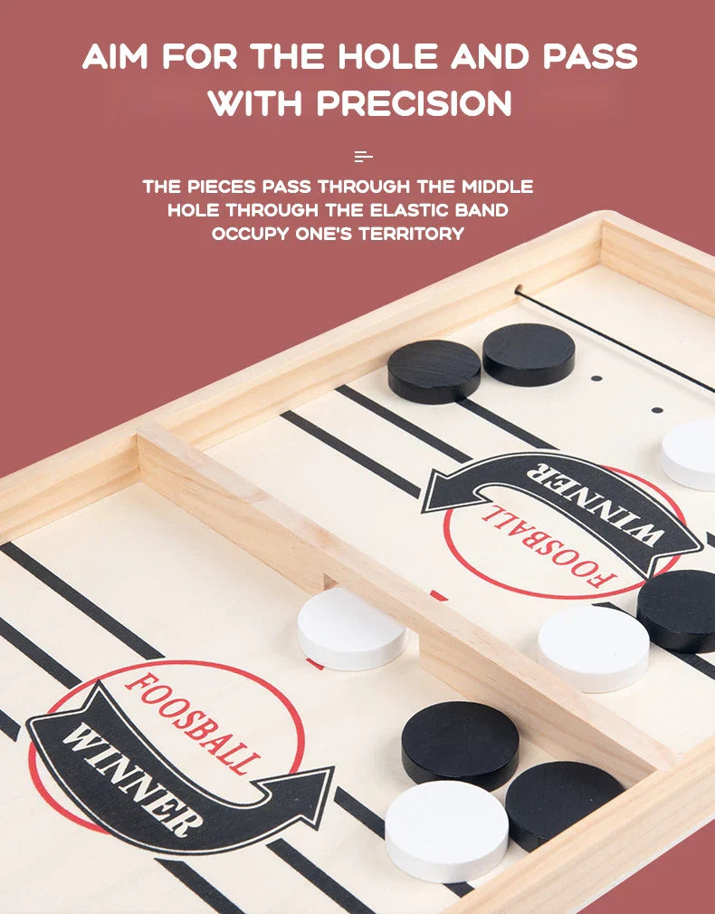 Fast Sling Puck Game – Wooden Table Battle for Kids & Parents