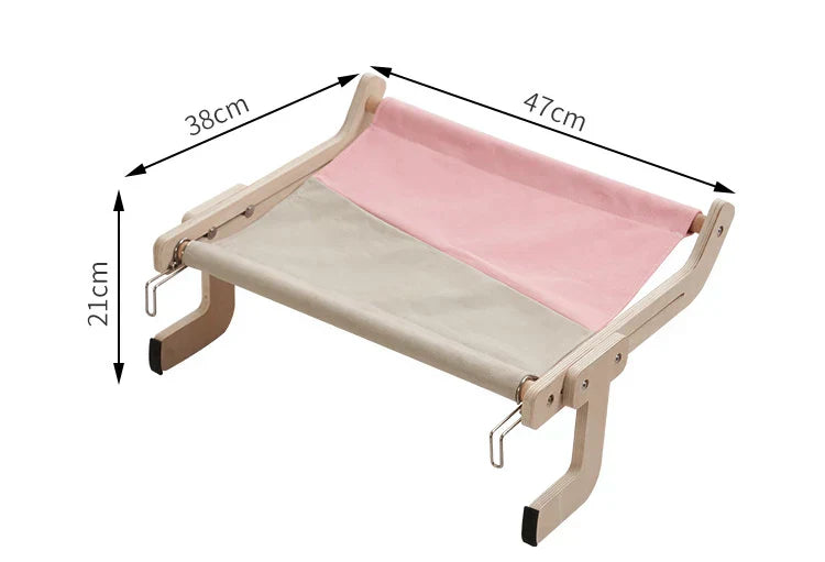 Cozy Cat Hammock – Wooden Hanging Bed
