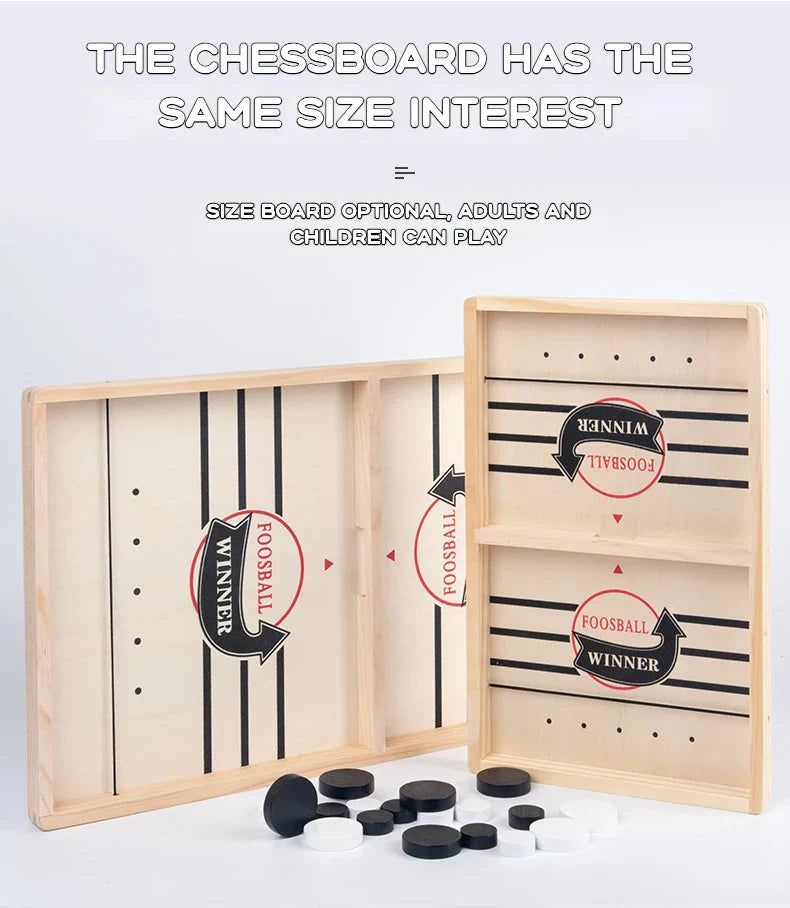 Fast Sling Puck Game – Wooden Table Battle for Kids & Parents