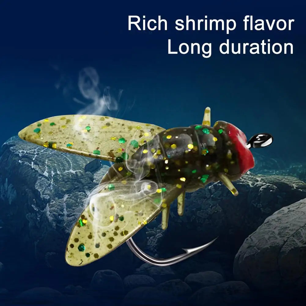 Fly Fishing Bait Hooks – 20PCS Soft Bionic Lures with Fish Attractant