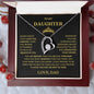 To My Daughter-Love Dad-Forever Love Necklace
