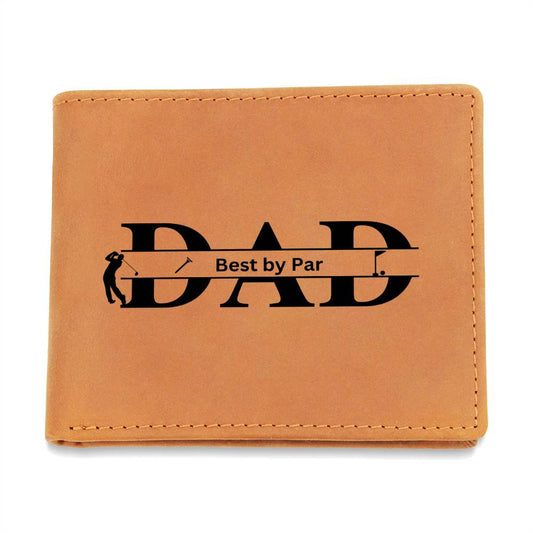 Dad's Best by Par Golfer's Leather Wallet