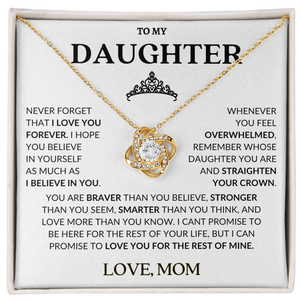 Daughter from Mom-Love knot necklace