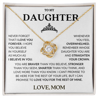 Daughter from Mom-Love knot necklace