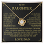 Dad to Daughter-Love Knot Necklace