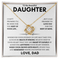 To My Beautiful Daughter-Love Knot Necklace