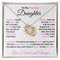 To My Precious Daughter - Love Forever Love Knot Necklace