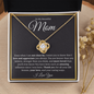 To My Beautiful Mom-Love knot Necklace