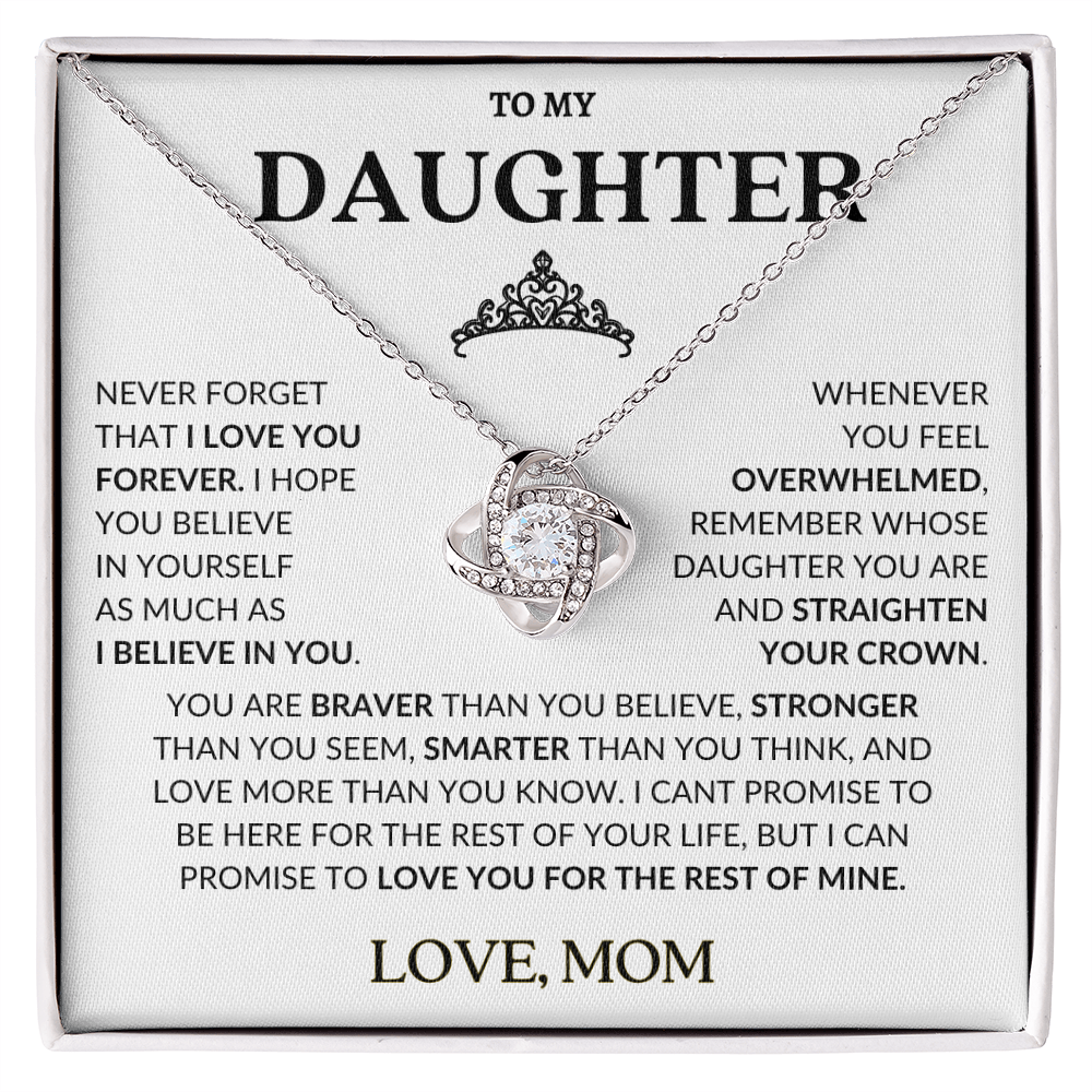 Daughter from Mom-Love knot necklace