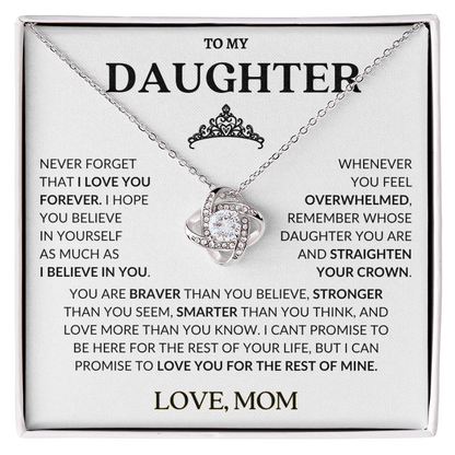 Daughter from Mom-Love knot necklace