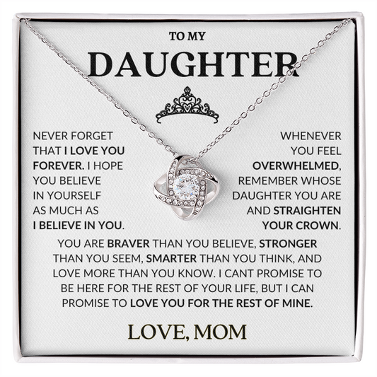 Daughter from Mom-Love knot necklace