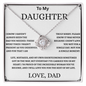 To My Daughter-From Dad Love Knot Necklace