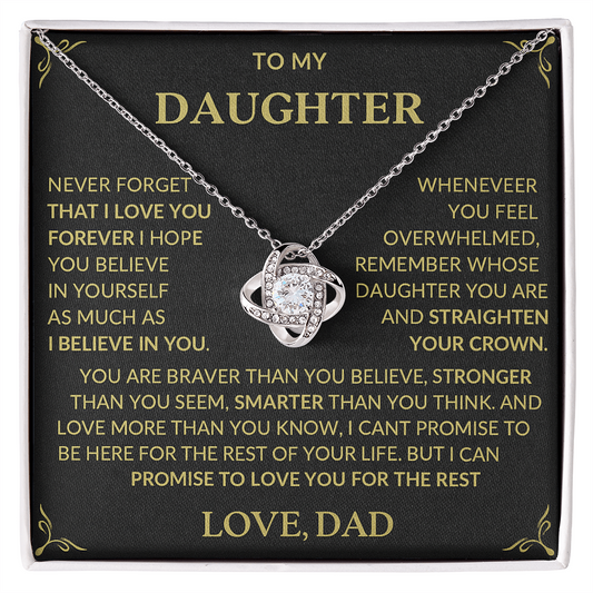 Dad to Daughter-Love Knot Necklace