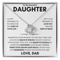 To My Beautiful Daughter-Love Knot Necklace