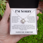 Apology Gift For Her-I'm Truly Sorry-Love Knot Necklace