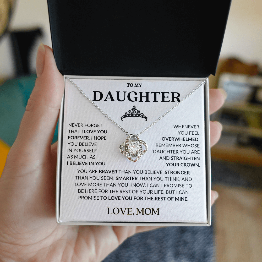 Daughter from Mom-Love knot necklace