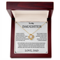 To My Daughter-From Dad Love Knot Necklace