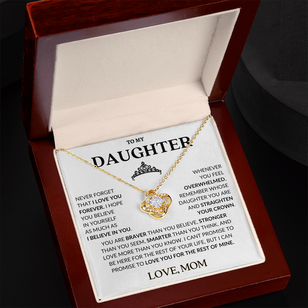 Daughter from Mom-Love knot necklace