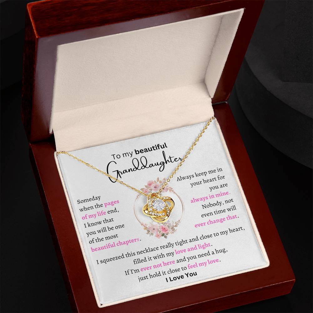 My Beautiful Granddaughter-Love Knot Necklace