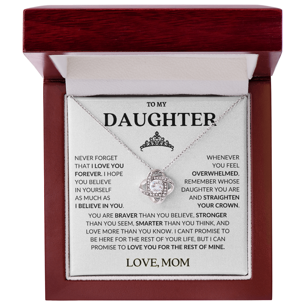 Daughter from Mom-Love knot necklace