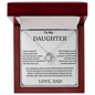 To My Daughter-From Dad Love Knot Necklace