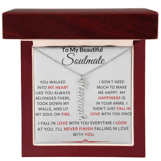 To My Beautiful Soulmate-Personalized Name Necklace
