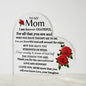 To My Mom Acrylic Heart