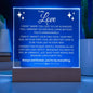 To My Love Acrylic Plaque