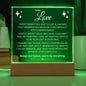 To My Love Acrylic Plaque