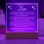 To My Love Acrylic Plaque