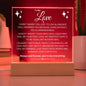 To My Love Acrylic Plaque