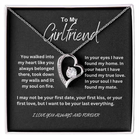 To My Girlfriend- Love Heart Necklace