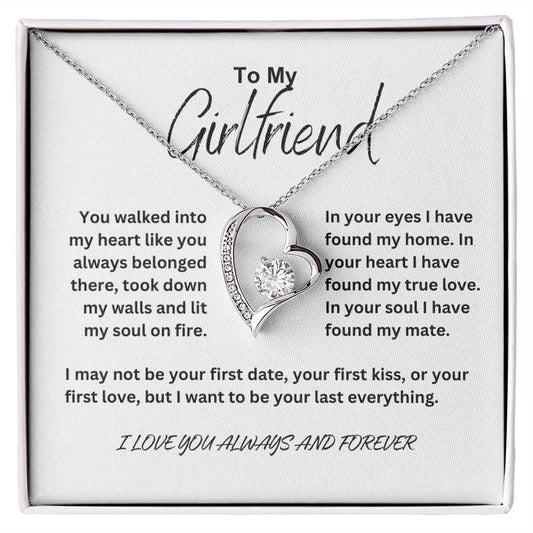 To My Girlfriend- Love Heart Necklace