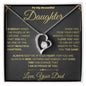 To My Beautiful Daughter-From Dad-Forever Love Necklace