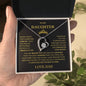 To My Daughter-Love Dad-Forever Love Necklace