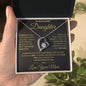 To My Daughter-From Mom-Forever Love Knot Necklace
