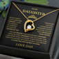 To My Daughter-Love Dad-Forever Love Necklace